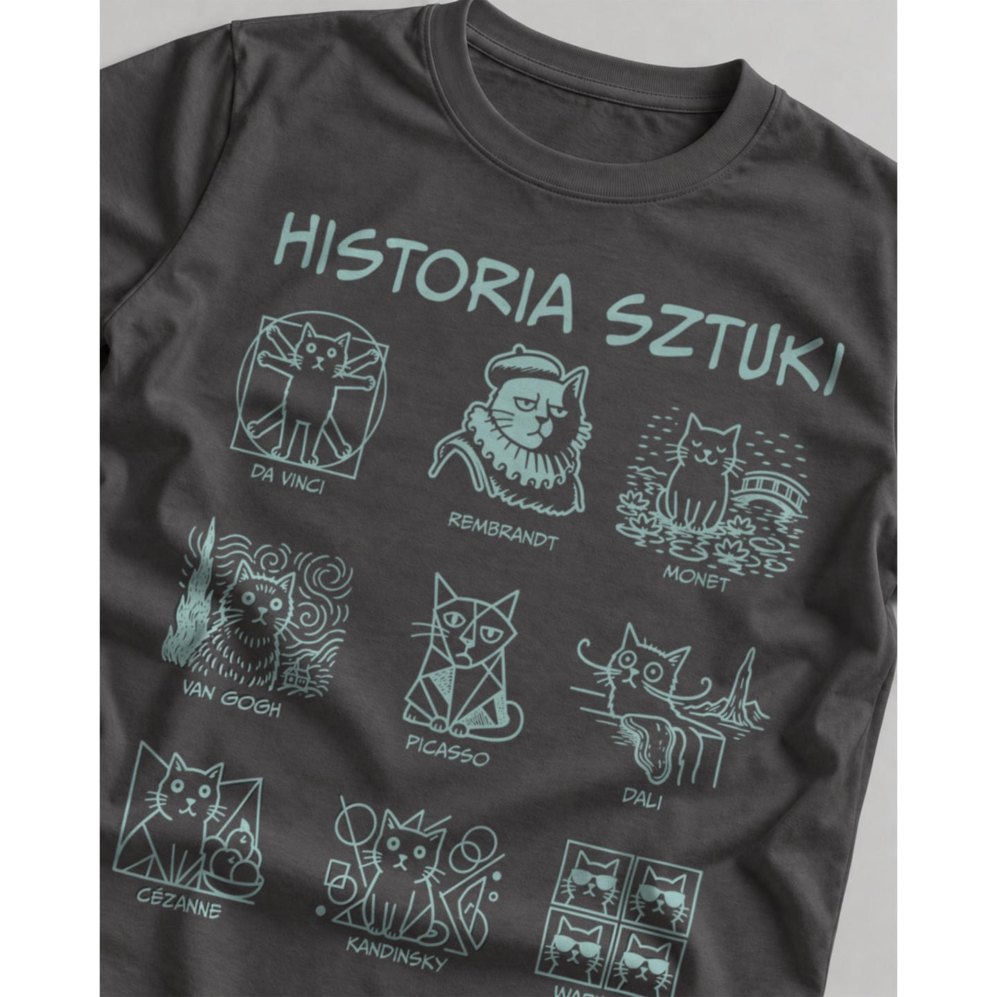 Koszulka Historia Sztuki Koty – Galeria Wybitnych Dachowców