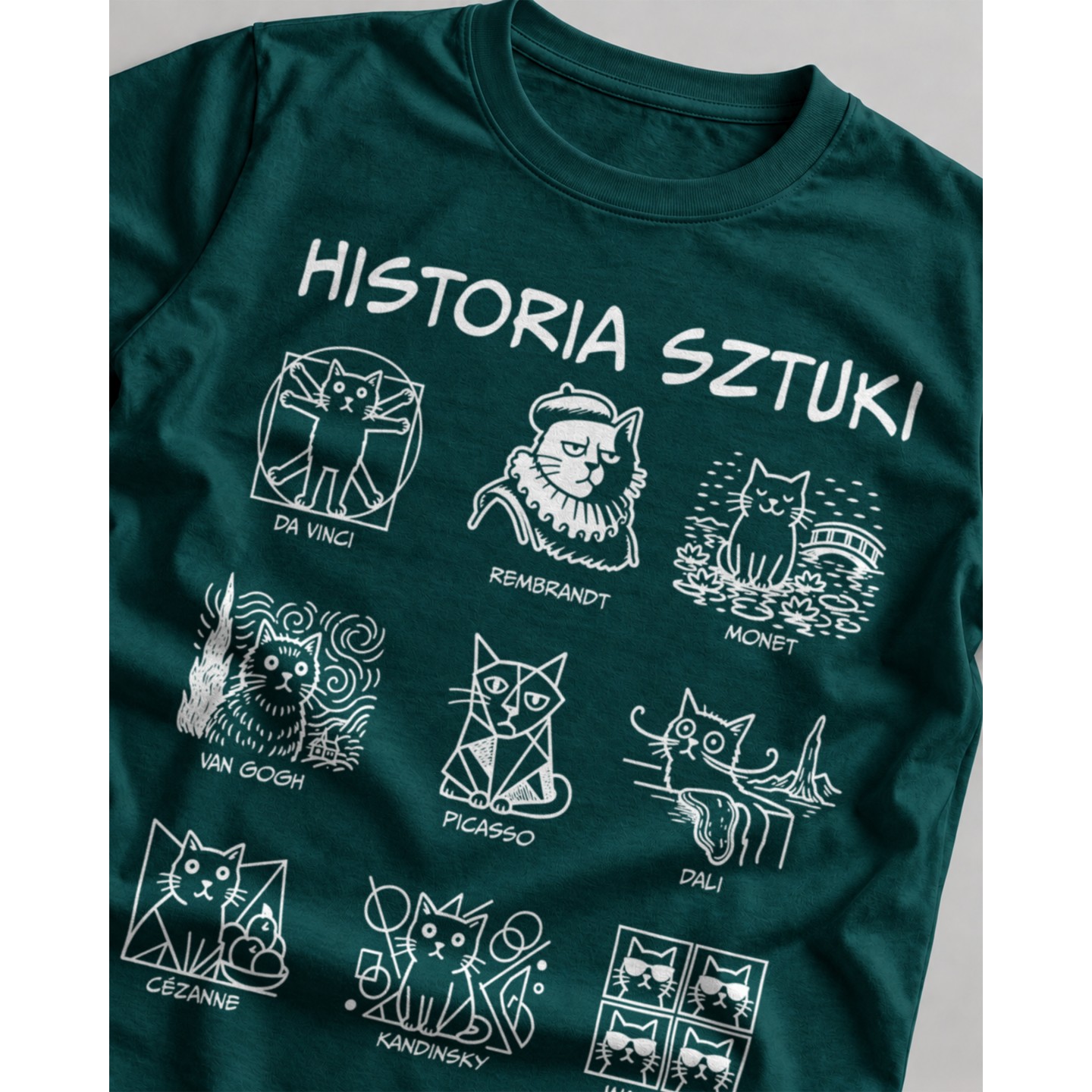 Koszulka Historia Sztuki Koty – Galeria Wybitnych Dachowców