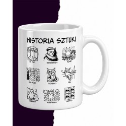 Kubek ceramiczny Historia Sztuki Koty – Galeria Wybitnych Dachowców