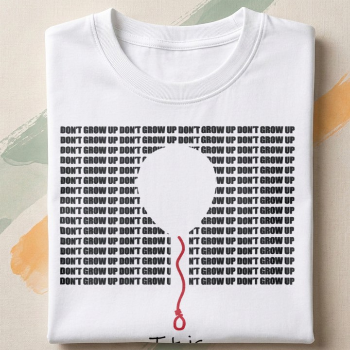 T-shirt z motywem balonu i napisem It is a trap