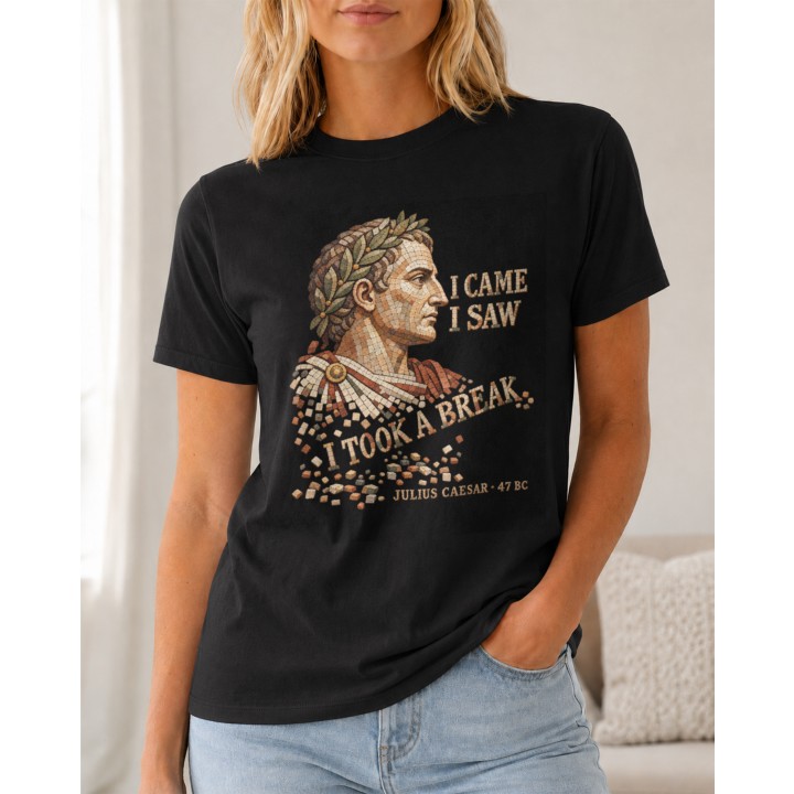 Koszulka Julius Caesar I Came I Saw I Took A Break | Śmieszny T-shirt historyczny