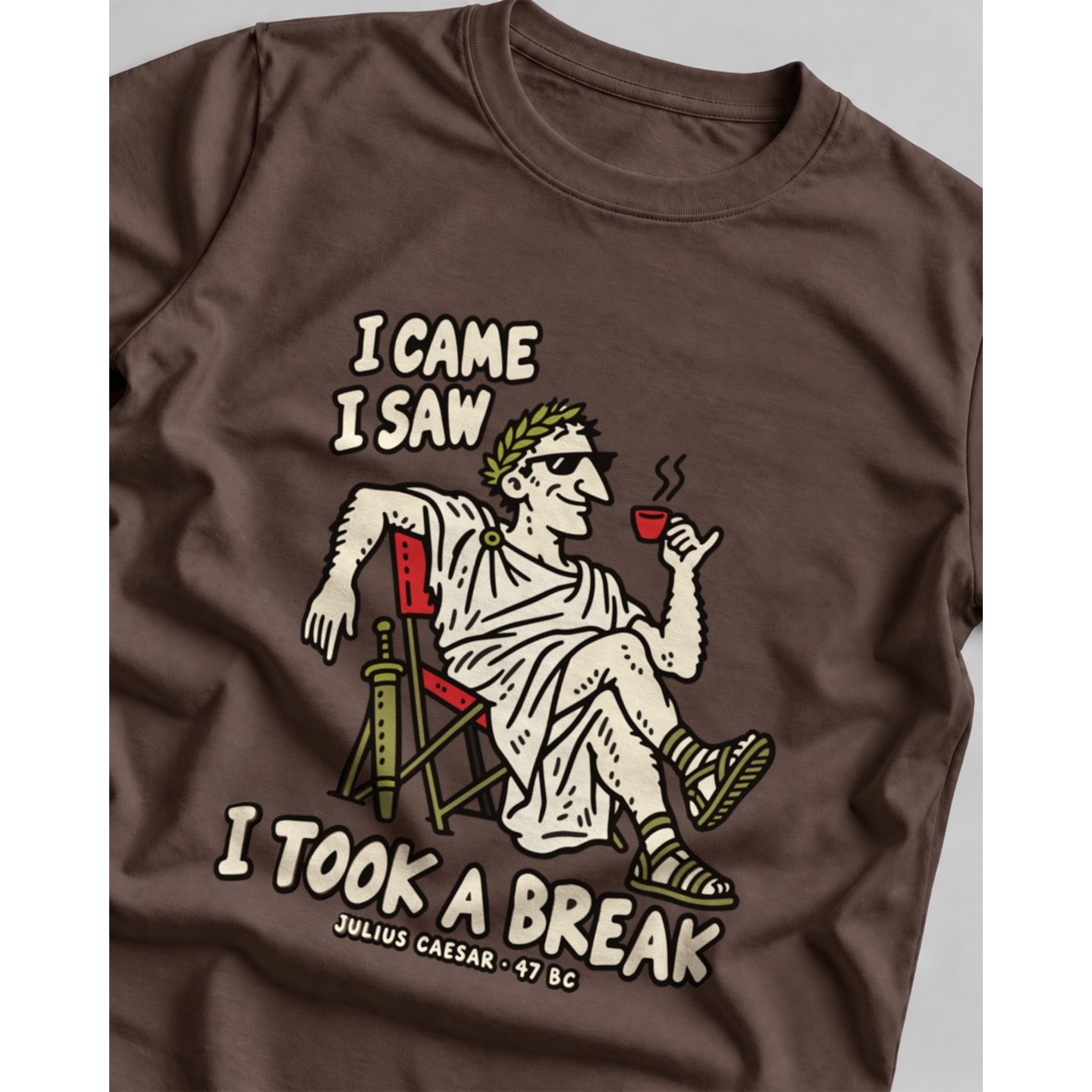 Koszulka I Came I Saw I Took A Break z Cezarem