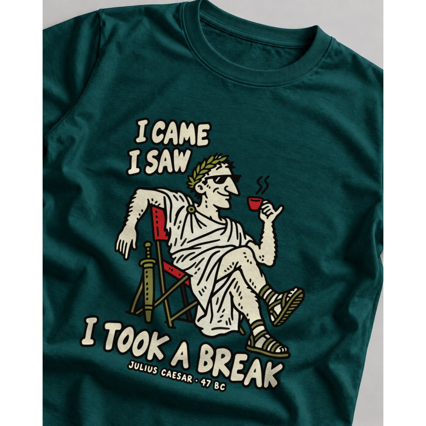 Koszulka I Came I Saw I Took A Break z Cezarem