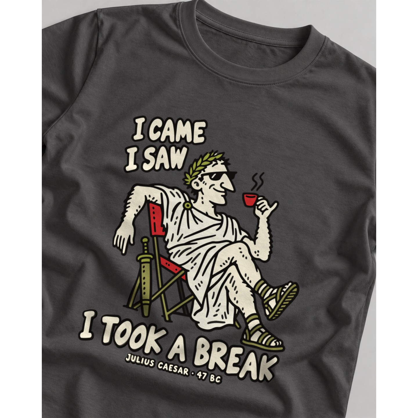 Koszulka I Came I Saw I Took A Break z Cezarem