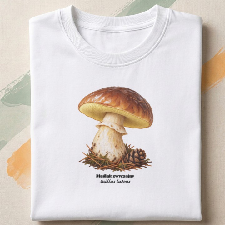 Koszulka z motywem grzyba Suillus luteus