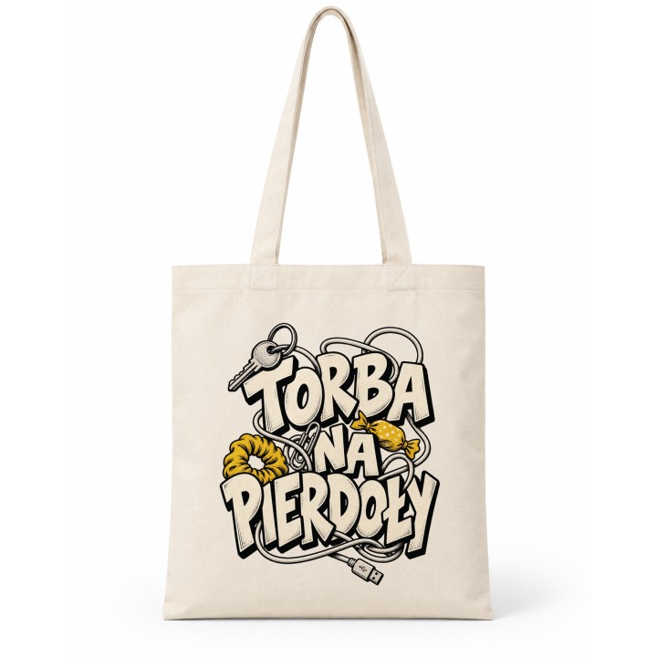 Torba na pierdoły z zabawnym napisem