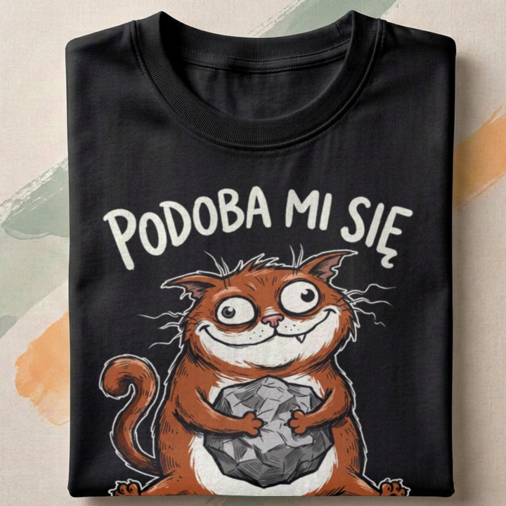 Koszulka ze śmiesznym kotem i hasłem Podoba mi się