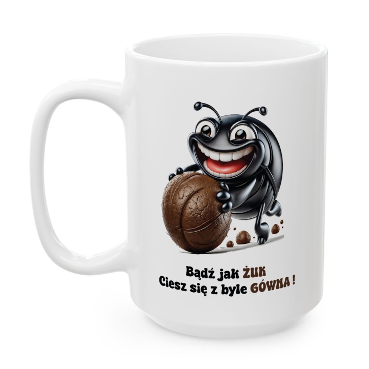 Kubek „Bądź jak żuk” – radość z małych rzeczy, humor i dystans