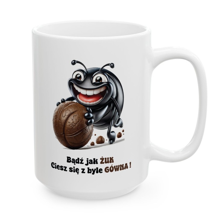Kubek „Bądź jak żuk” – radość z małych rzeczy, humor i dystans