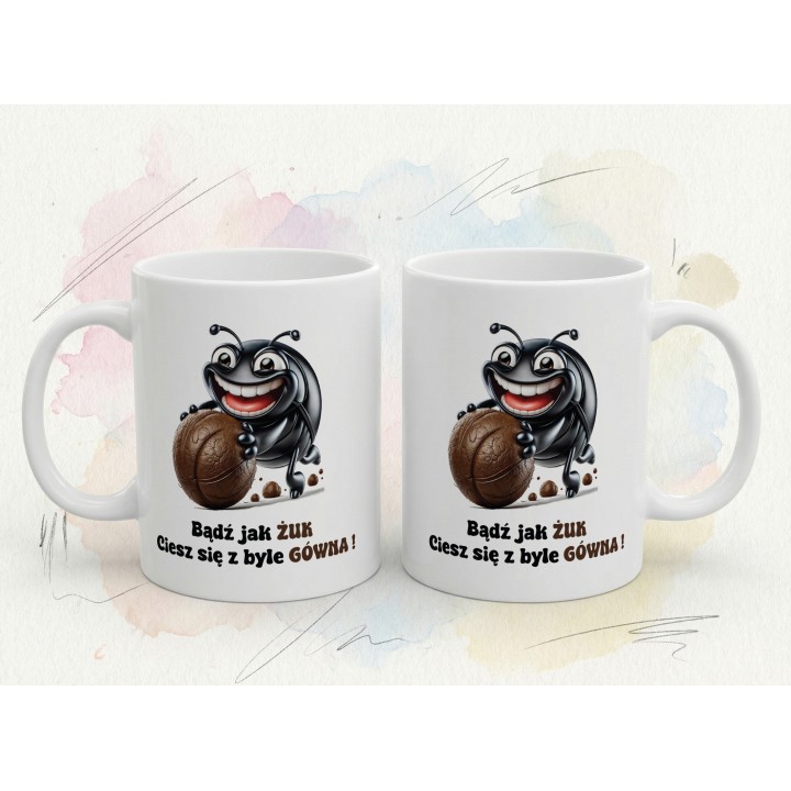 Kubek „Bądź jak żuk” – radość z małych rzeczy, humor i dystans