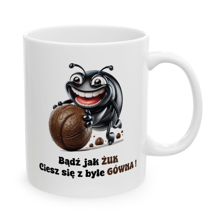 Kubek „Bądź jak żuk” – radość z małych rzeczy, humor i dystans