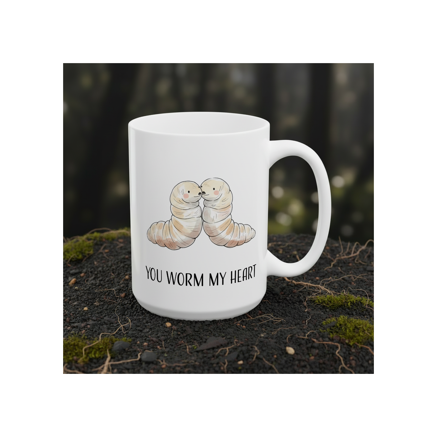 Kubek zakochane robaczki „YOU WORM MY HEART”