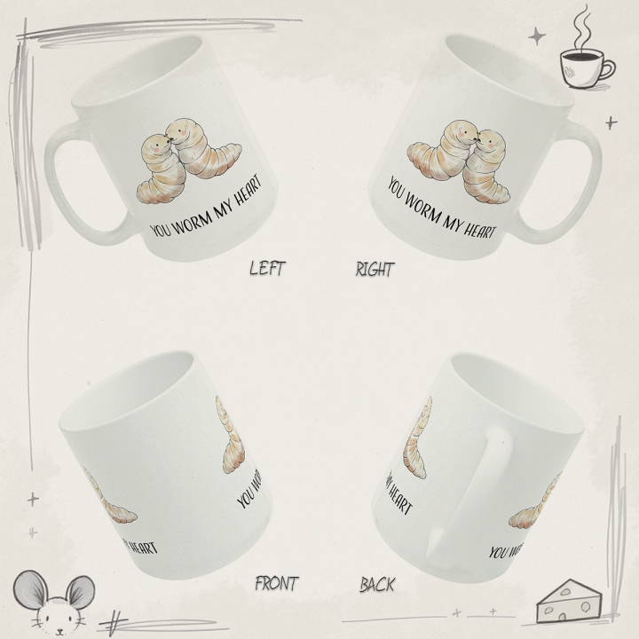 Kubek „YOU WORM MY HEART” – miłosna gra słów