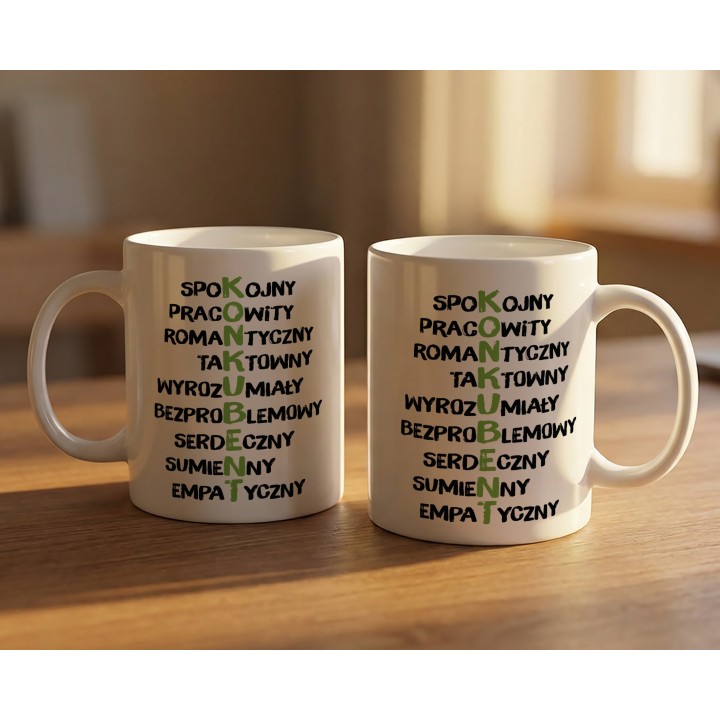 Kubek z nadrukiem KONKUBENT - śmieszny prezent dla chłopaka w nieformalnym związku