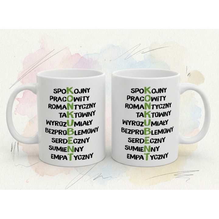 Kubek z nadrukiem KONKUBENT - śmieszny prezent dla chłopaka w nieformalnym związku