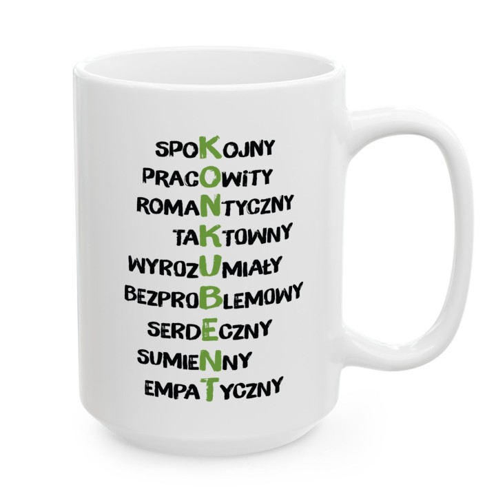 Kubek z nadrukiem KONKUBENT - śmieszny prezent dla chłopaka w nieformalnym związku