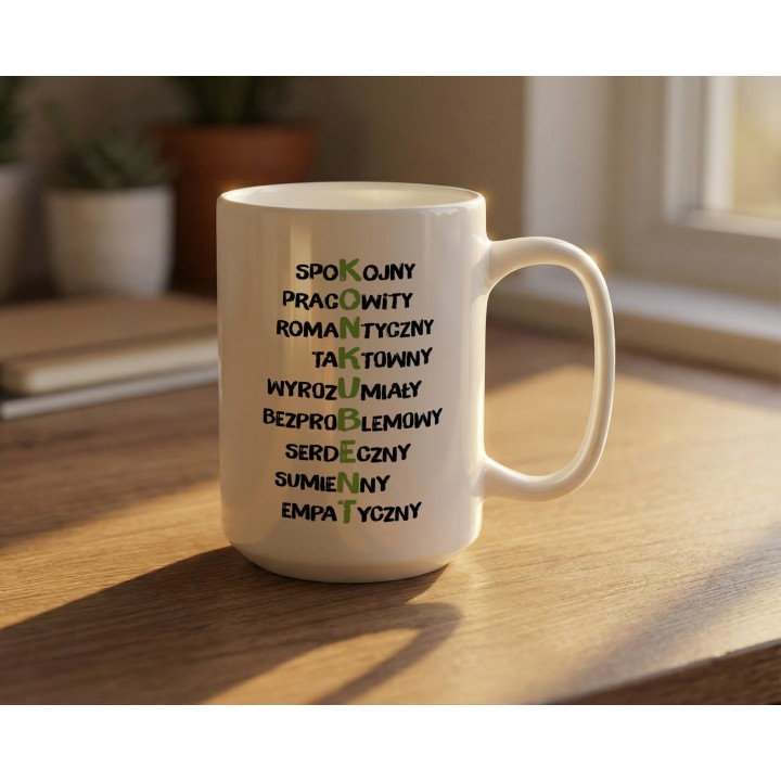 Kubek z nadrukiem KONKUBENT - śmieszny prezent dla chłopaka w nieformalnym związku