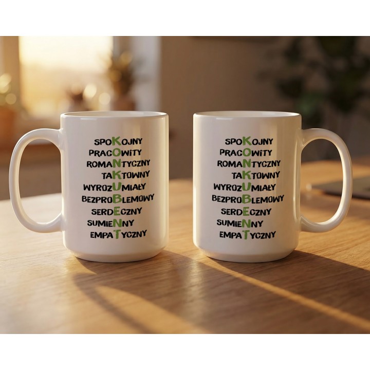 Kubek z nadrukiem KONKUBENT - śmieszny prezent dla chłopaka w nieformalnym związku