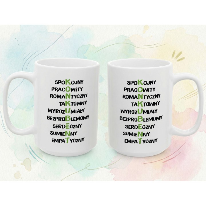 Kubek z nadrukiem KONKUBENT - śmieszny prezent dla chłopaka w nieformalnym związku