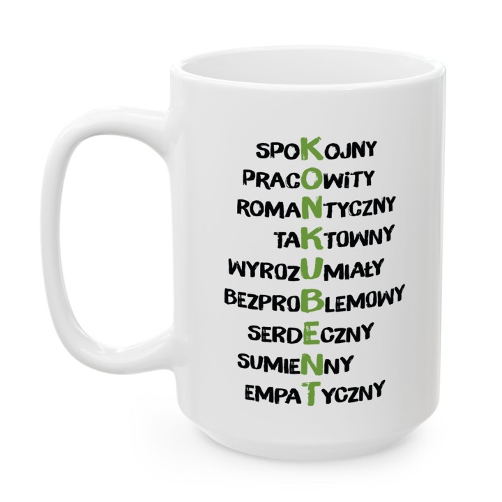 Kubek z nadrukiem KONKUBENT - śmieszny prezent dla chłopaka w nieformalnym związku