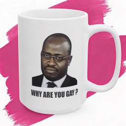 Kubek z nadrukiem ,,Why are you gay?'' mem
