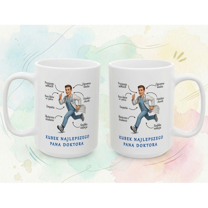 Kubek Najlepszego Pana Doktora – prezent podziękowanie dla lekarza od pacjenta | Superbohater medycyny