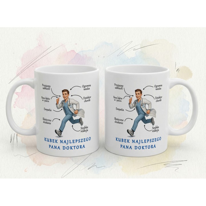 Kubek Najlepszego Pana Doktora – prezent podziękowanie dla lekarza od pacjenta | Superbohater medycyny