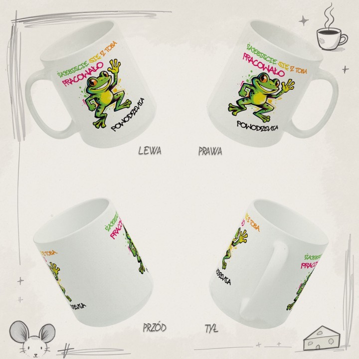 Kubek z nadrukiem „Zajebiście się z Tobą pracowało” – prezent na odejście z pracy