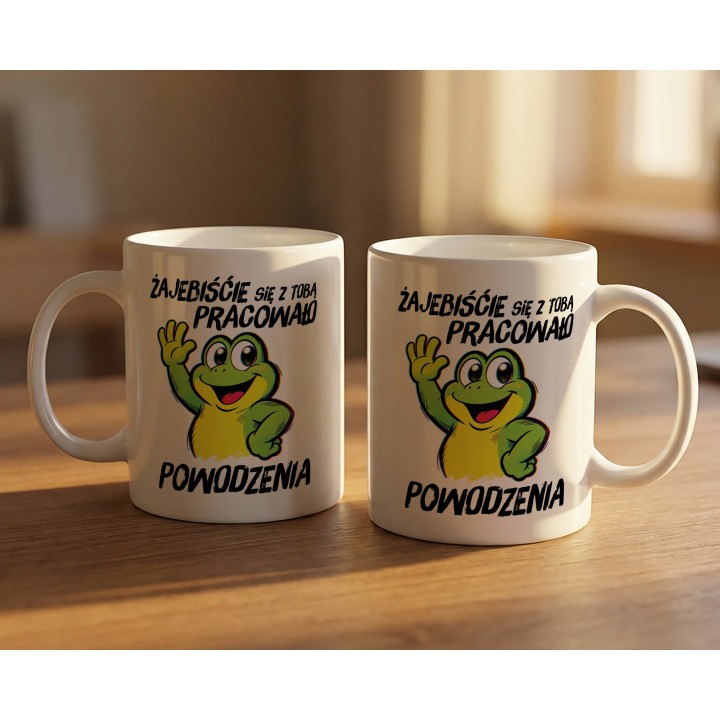 Kubek Prezent na Pożegnanie z Pracy – Żajebiście się z Tobą pracowało – Żaba