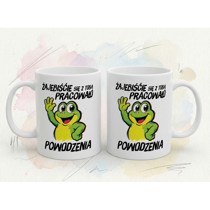 Kubek Prezent na Pożegnanie z Pracy – Żajebiście się z Tobą pracowało – Żaba