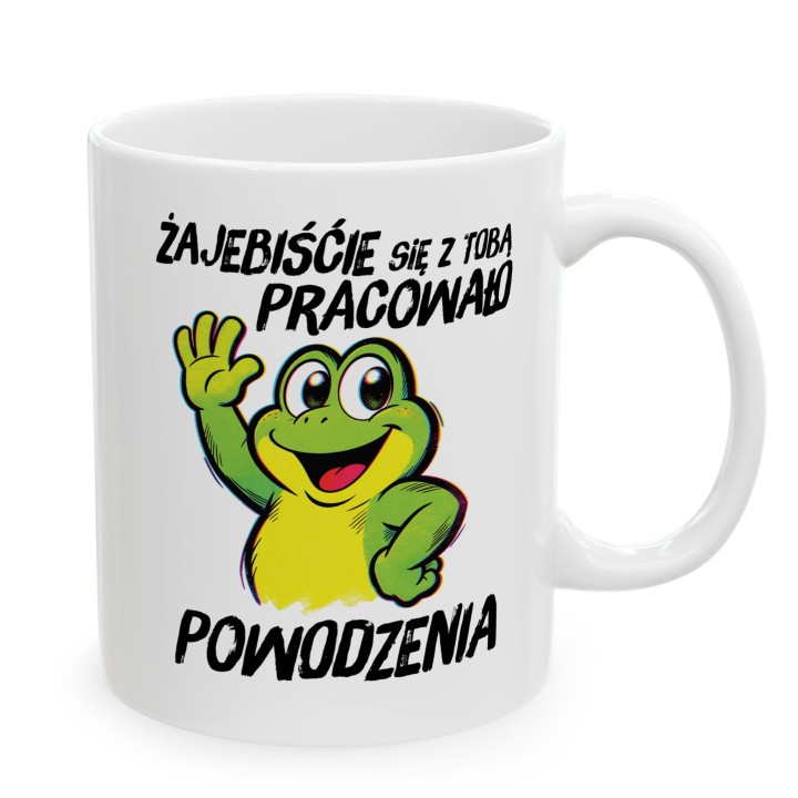 Kubek Prezent na Pożegnanie z Pracy – Żajebiście się z Tobą pracowało – Żaba