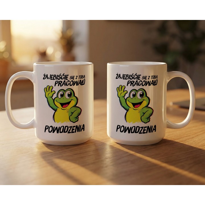 Kubek Prezent na Pożegnanie z Pracy – Żajebiście się z Tobą pracowało – Żaba