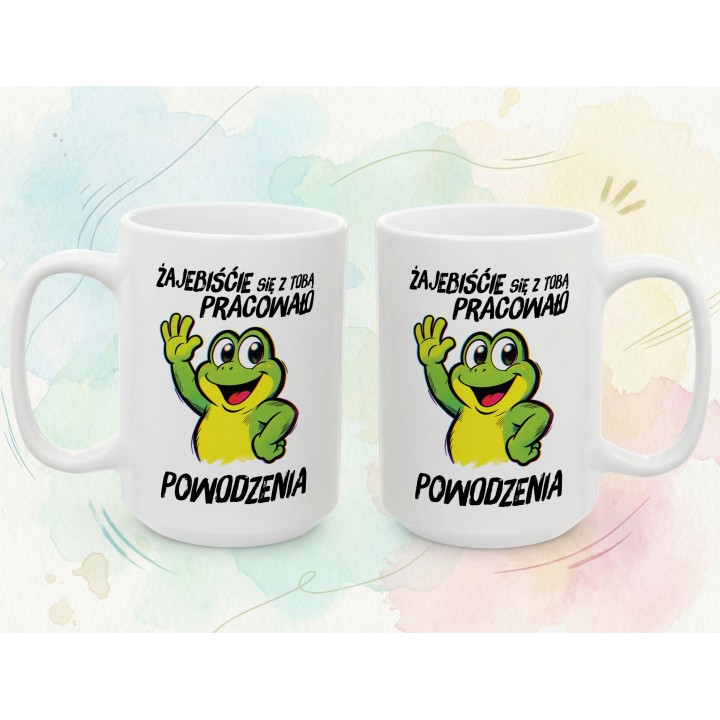 Kubek Prezent na Pożegnanie z Pracy – Żajebiście się z Tobą pracowało – Żaba