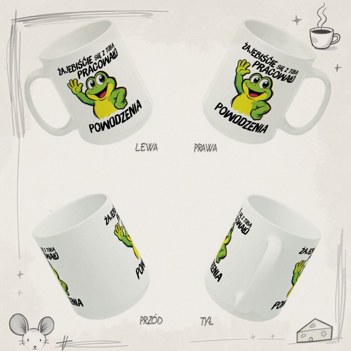 Kubek Prezent na Pożegnanie z Pracy – Żajebiście się z Tobą pracowało – Żaba