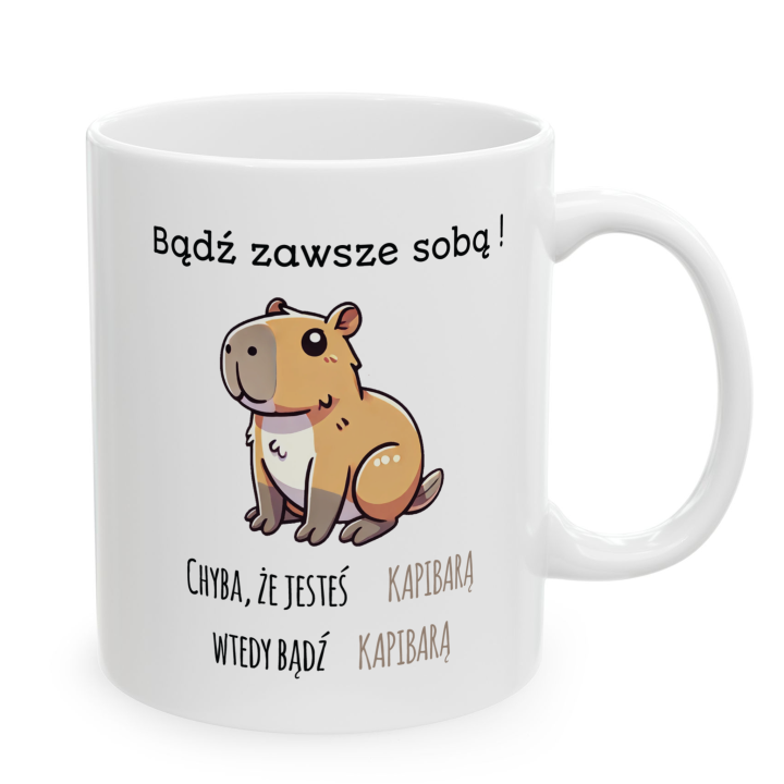 Kubek kapibara „Bądź zawsze sobą” – śmieszny