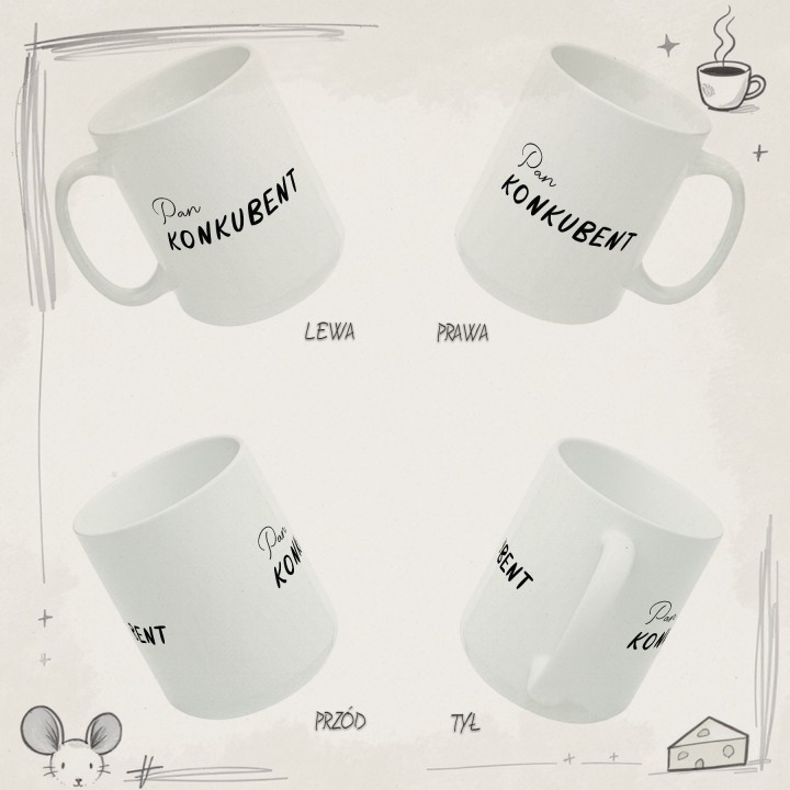 Kubek Pan Konkubent – Śmieszny prezent dla chłopaka i partnera