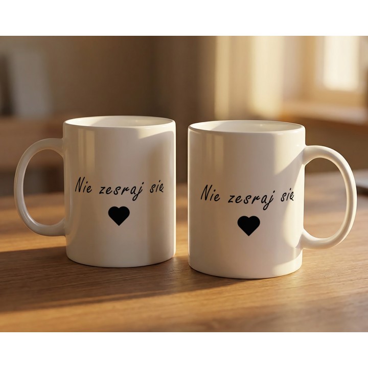 Kubek Nie zesraj się – Śmieszny prezent z sercem i dystansem