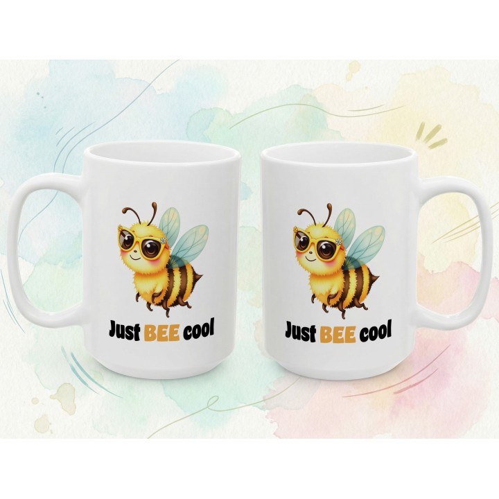 Kubek Just BEE cool – pszczółka, chill i śmieszny vibe na prezent