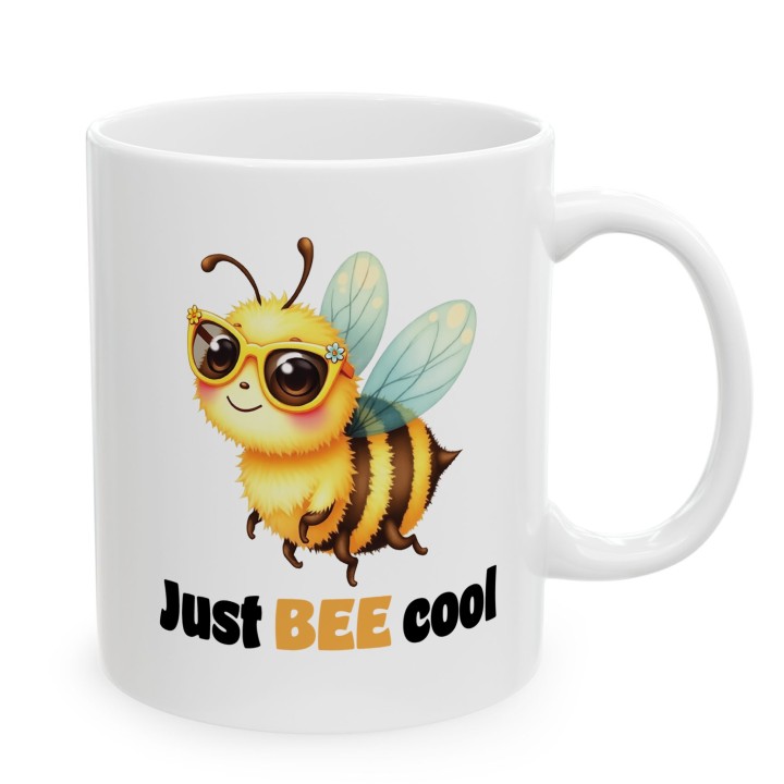 Kubek Just BEE cool – pszczółka, chill i śmieszny vibe na prezent