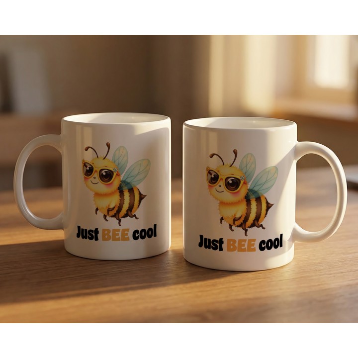 Kubek Just BEE cool – pszczółka, chill i śmieszny vibe na prezent