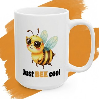 Kubek Just BEE cool – pszczółka, chill i śmieszny vibe na prezent