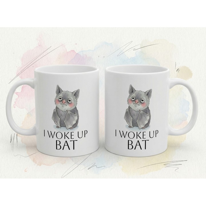 Kubek I woke up BAT – Śmieszny prezent dla niewyspanych | Nietoperz