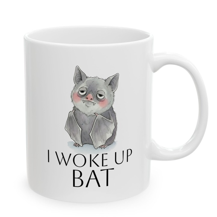 Kubek I woke up BAT – Śmieszny prezent dla niewyspanych | Nietoperz