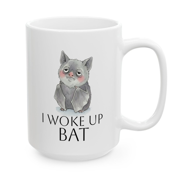 Kubek I woke up BAT – Śmieszny prezent dla niewyspanych | Nietoperz