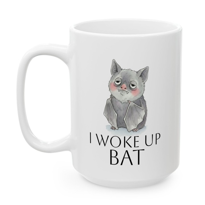 Kubek I woke up BAT – Śmieszny prezent dla niewyspanych | Nietoperz