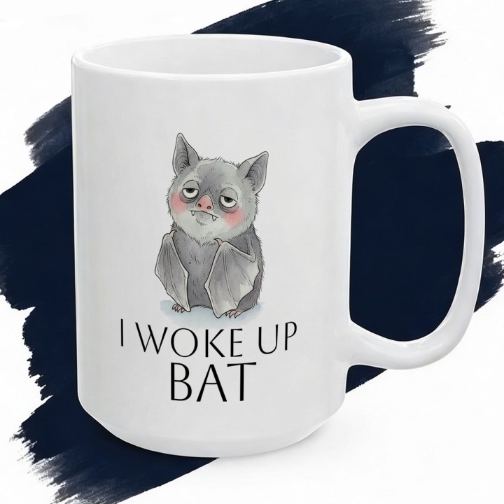 Kubek I woke up BAT – Śmieszny prezent dla niewyspanych | Nietoperz