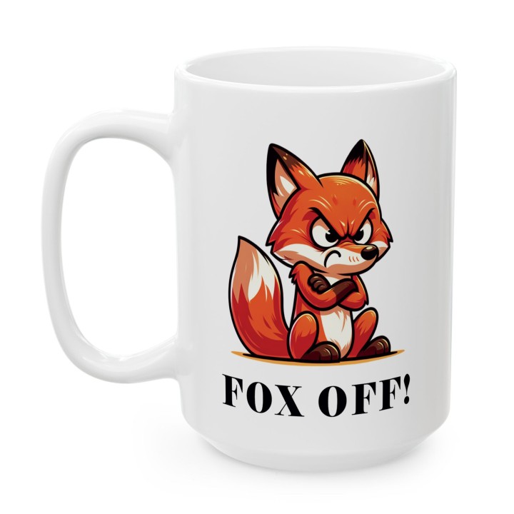 Kubek FOX OFF – dla introwertyków i osób potrzebujących przestrzeni | Wściekły lis z humorem