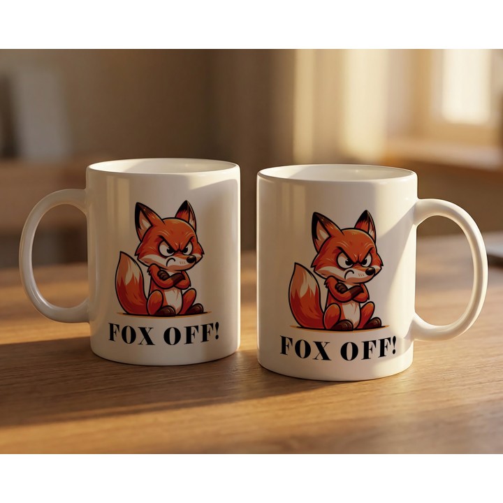 Kubek FOX OFF – dla introwertyków i osób potrzebujących przestrzeni | Wściekły lis z humorem