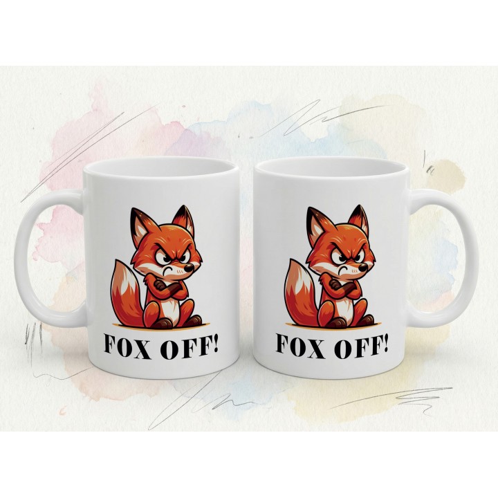 Kubek FOX OFF – dla introwertyków i osób potrzebujących przestrzeni | Wściekły lis z humorem