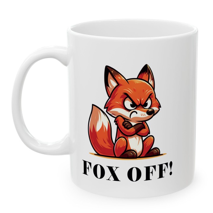 Kubek FOX OFF – dla introwertyków i osób potrzebujących przestrzeni | Wściekły lis z humorem